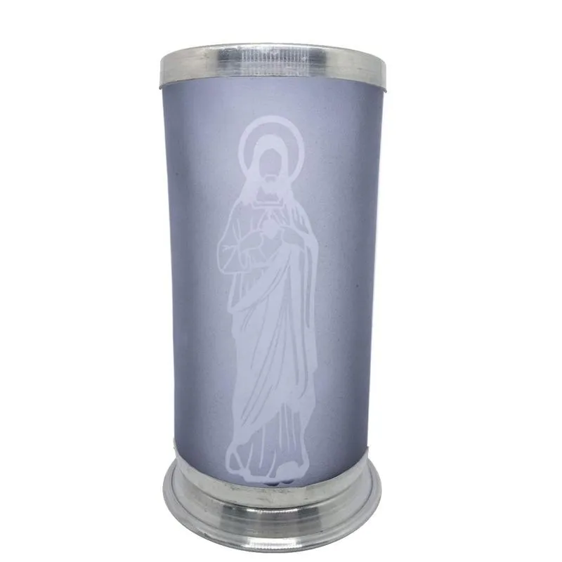 Cúpula Porta Vela Sagrado Coração De Jesus Vidro Jateado
