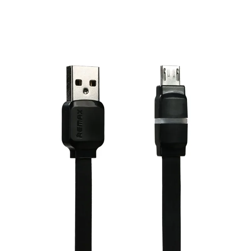 Cabo Flat Breathe Micro USB para USB LED Indicador de Carga 1m Preto - Posher