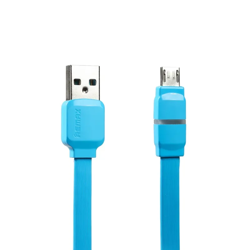 Cabo Flat Breathe Micro USB para USB LED Indicador de Carga 1m Azul - Posher