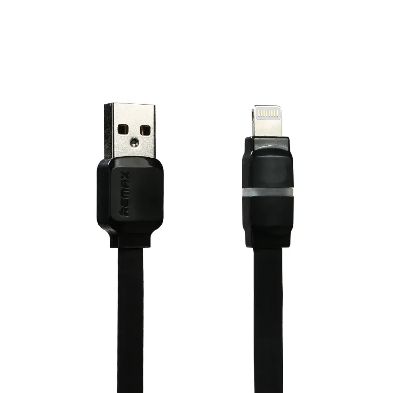 Cabo Flat Breathe Lightning para USB LED Indicador de Carga 1m Preto - Posher