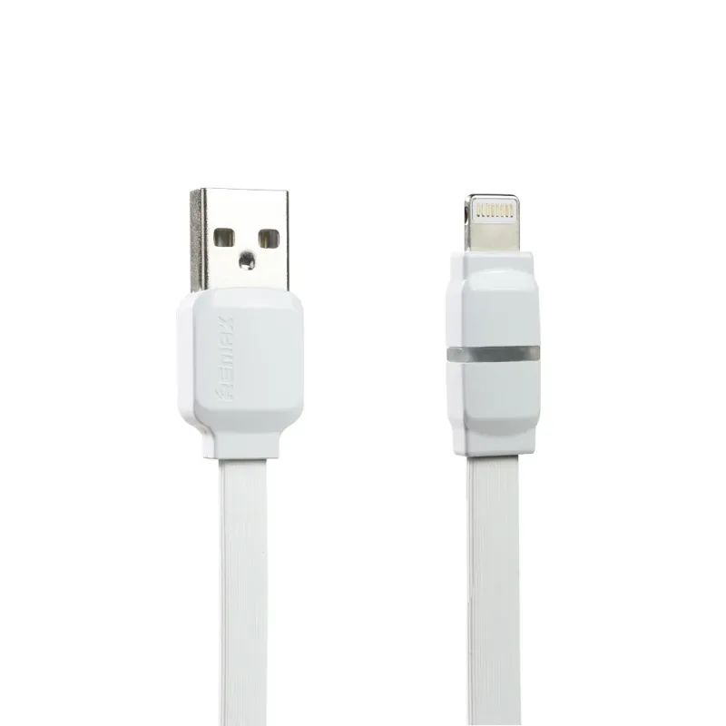 Cabo Flat Breathe Lightning para USB LED Indicador de Carga 1m Branco - Posher
