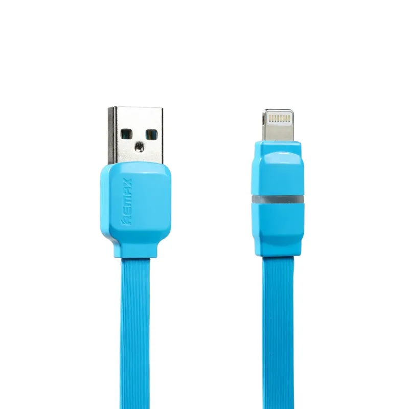 Cabo Flat Breathe Lightning para USB LED Indicador de Carga 1m Azul - Posher
