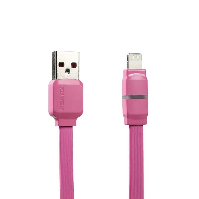 Cabo Flat Breathe Lightning para USB LED Indicador de Carga 1m Pink - Posher