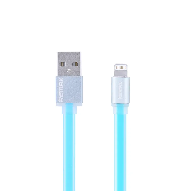 Cabo Flat Colorful Lightning para USB 1m Azul - Posher