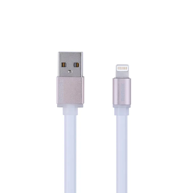 Cabo Flat Colorful Lightning para USB 1m Branco - Posher