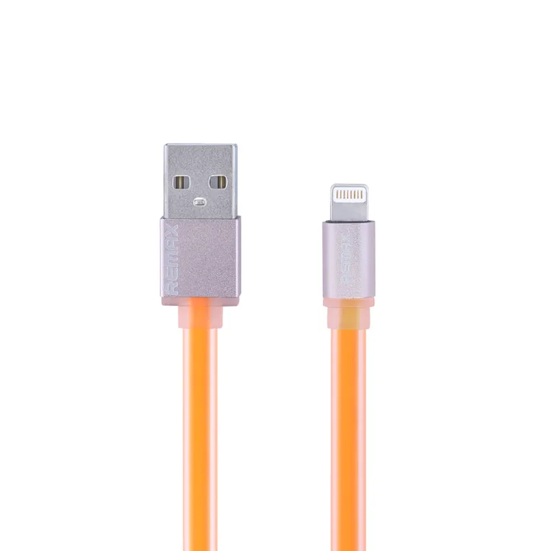 Cabo Flat Colorful Lightning para USB 1m Laranja - Posher