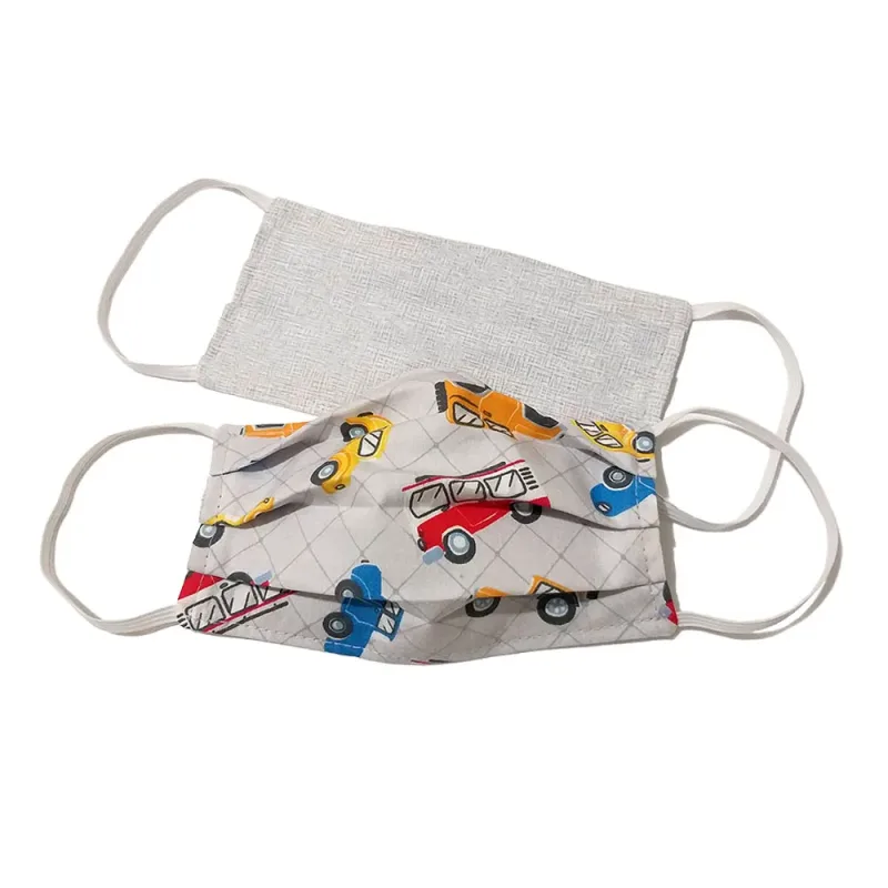 Máscara de Proteção Facial Infantil (4-9 anos) em Tecido Micro Plus 2 Camadas Carros - Microguard