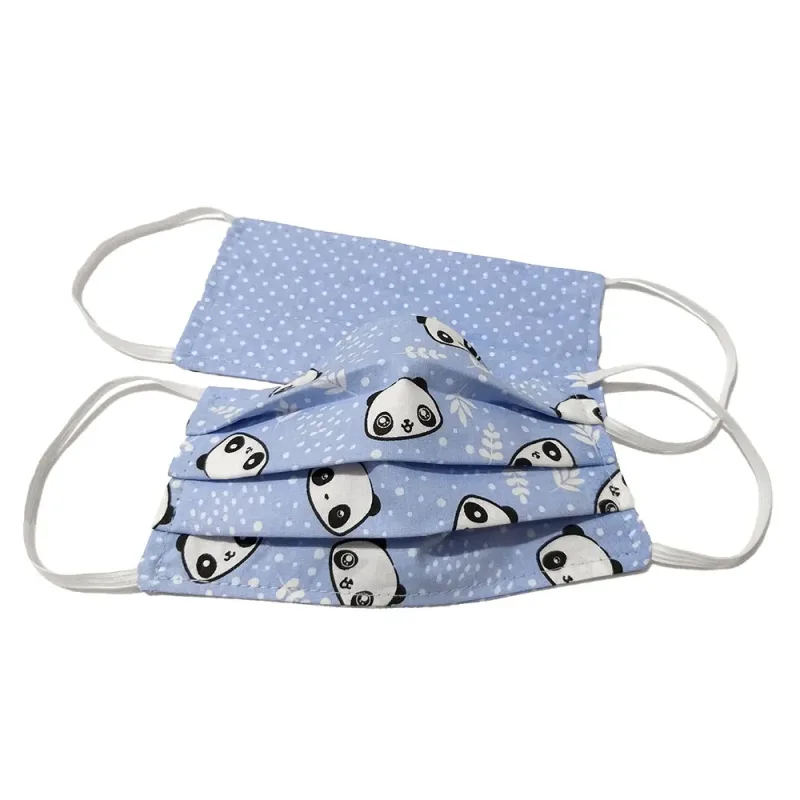 Máscara de Proteção Facial Infantil (4-9 anos) em Tecido Micro Plus 2 Camadas Panda - Microguard