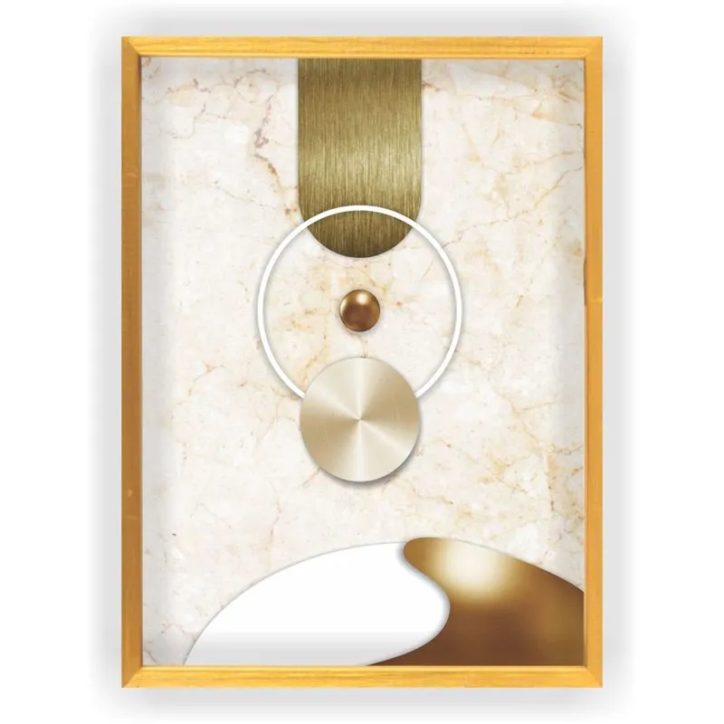 Quadro 30x40 Sem Vidro Geometrico - Bege Sortimento 315 1 2 3 - Art Frame