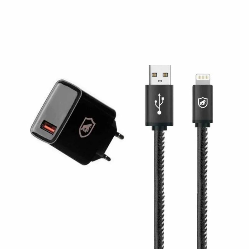Kit Carregador Turbo Power e Cabo Turbo Militar Lightning - Gshield