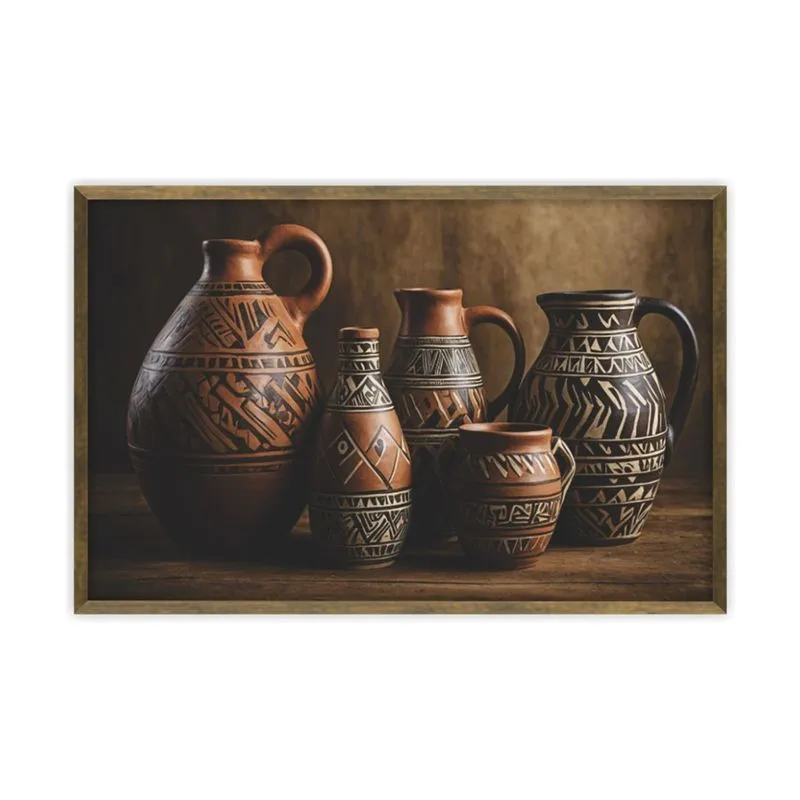 Quadro Decorativo 60x90 Moldura Baixa Sem Vidro 179 28 Vaso Arg - Art Frame