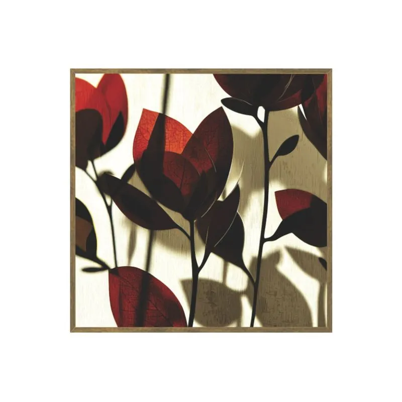 Quadro Decorativo 30x30 Sem Vidro 237 21 Flor Vermelho - Art Frame