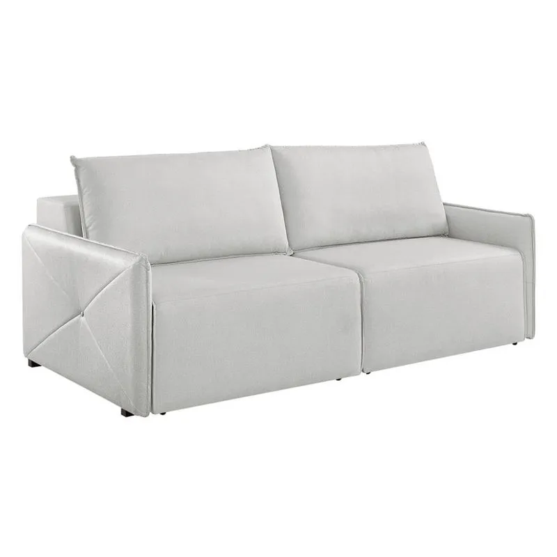 Sofá Retrátil 3 Lugares Estofart Urban Linho Cinza 200 cm