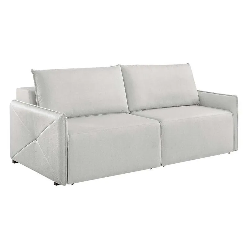 Sofá Retrátil 3 Lugares Urban Madeira Linho Cinza 220 cm