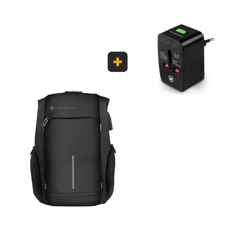 Adaptador Universal + Mochila Locker Com Antifurto - Gshield