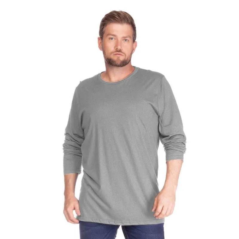 Camiseta Masculina Básica Manga Longa Plus Size
