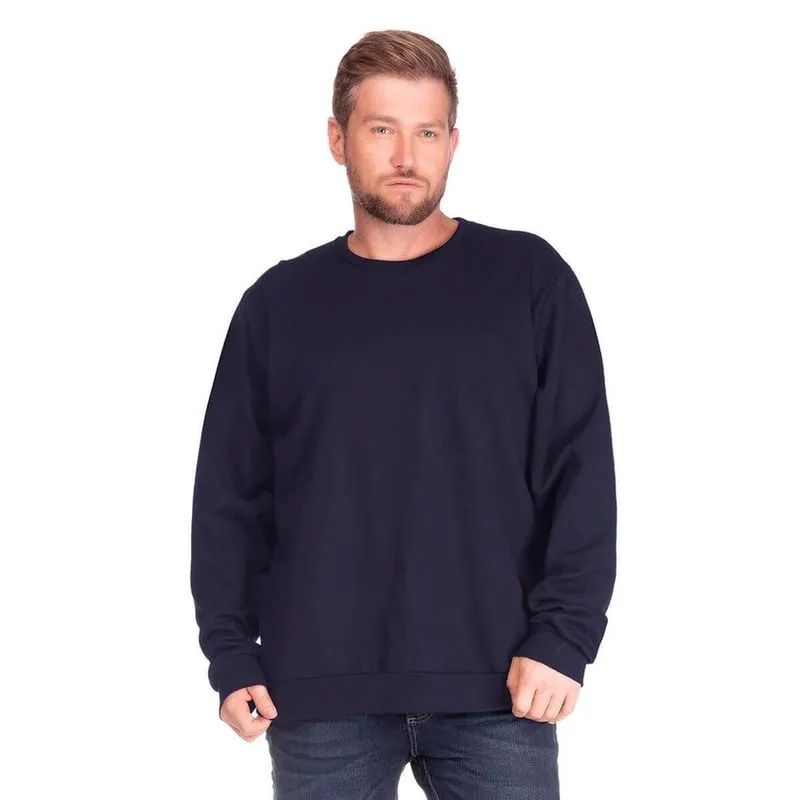 Blusa Masculina Moletom Plus Size Básica Comfort