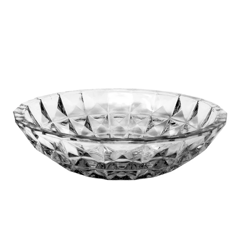 Centro de Mesa Vidro Decorado Fruteira 10cmX32cm Mesa Posta Decoração Cozinha Presente Casa