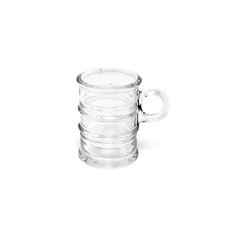 Conjunto de Xícaras Café Chá Chocolate Vidro Cafezinho Canecas Cappuccino Utensilio Cozinha Servir Tonel 6 peças 85ml