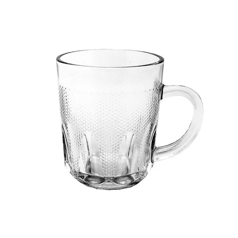 Kit 3 xícaras para chá e café de vidro conjunto Cuba 190ml