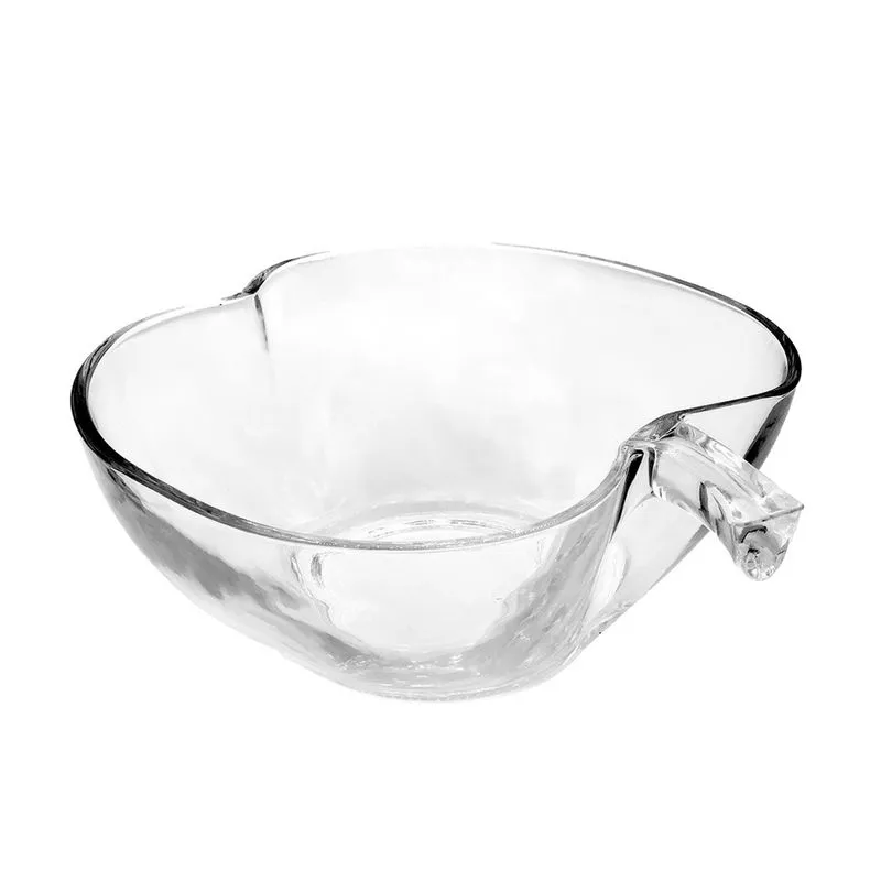 Fruteira de Vidro Transparente Em Formato Maçã 29.5x25x11Cm