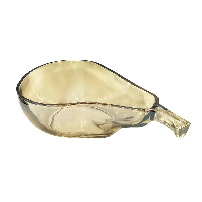 Fruteira De Vidro Âmbar Formato Pera 26.5x23x11Cm