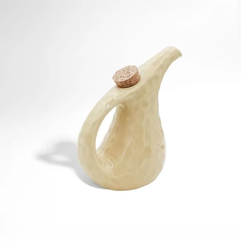 Galheteiro Azeiteiro Cerâmica Stoneware Rolha Cortiça Craft