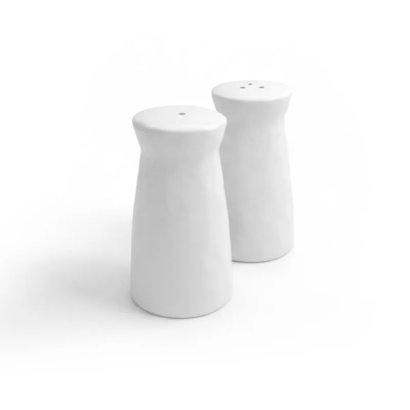 Saleiro Ou Paliteiro De Mesa Cerâmica Stoneware Branco Ricca