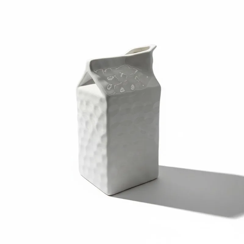 Leiteira Cerâmica Stoneware Branco Alça Ergonômica 300ml