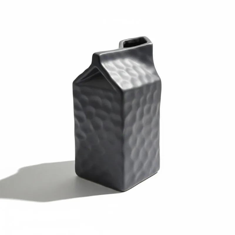 Leiteira Cerâmica Stoneware Preto Matte Alça 300ml Ricca