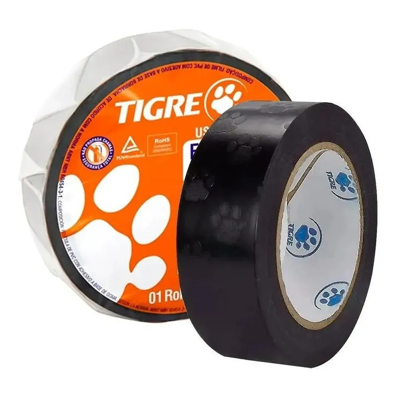 Fita Isolante 18mmx20m Para Uso Geral Preto Tigre