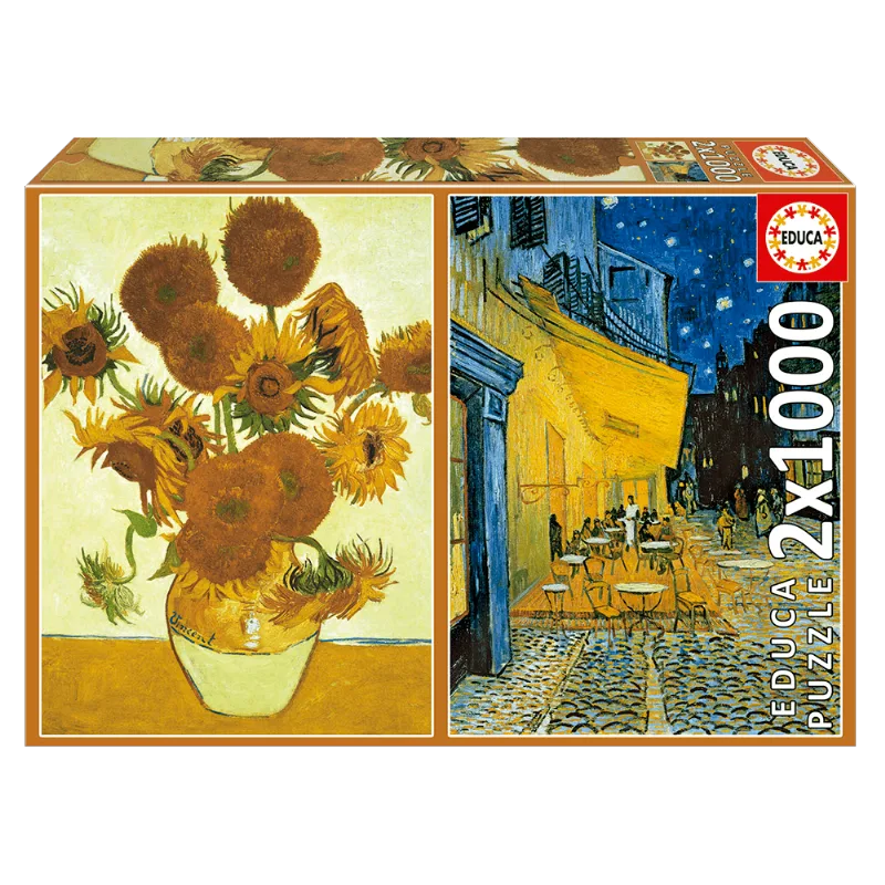 Puzzle Duplo 1000 peças - Obras de Van Gogh - Educa Puzzle 1000 Peças Duplo Obras de Van Gogh - Educa 18491