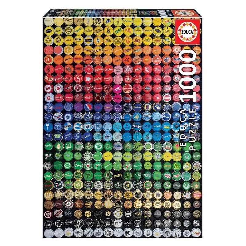 Puzzle 1000 Peças Colagens De Tampinhas Educa