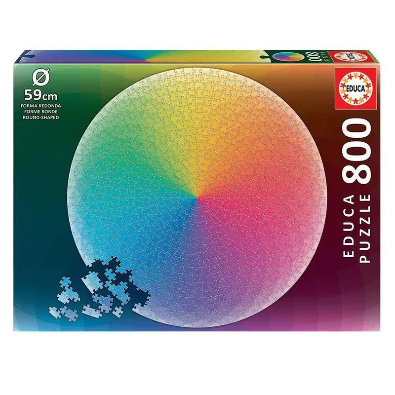 Puzzle 800 Peças Circular Arco-iris - Educa