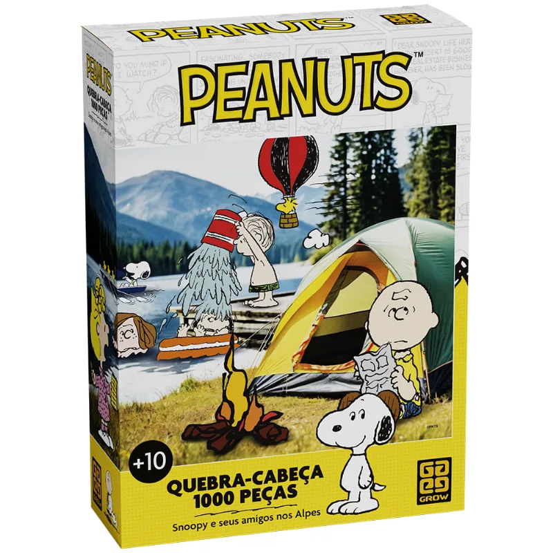 Quebra-cabeça 1000 peças Snoopy e seus amigos nos Alpes - Peanuts