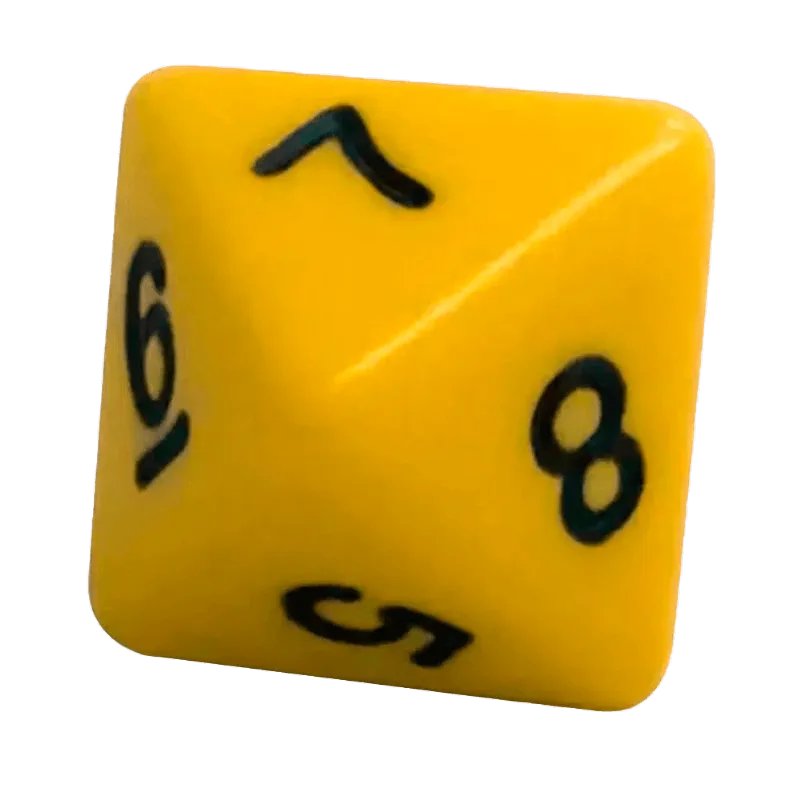 Dado 8 Lados 16mm Amarelo