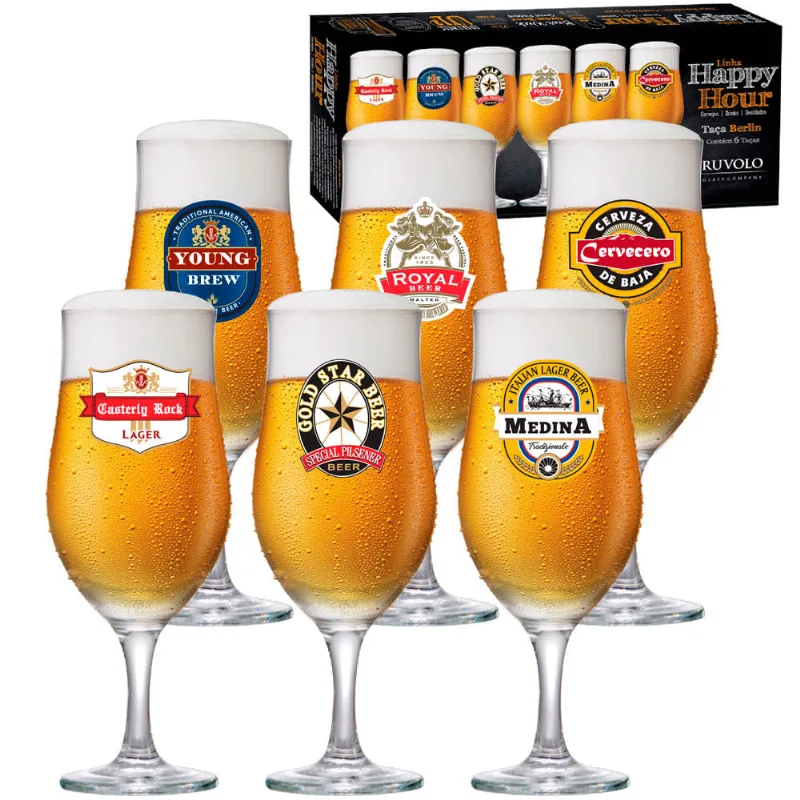 Conjunto Ruvolo Happy Hour Taça Berlin com 6 Peças - RUVOLO