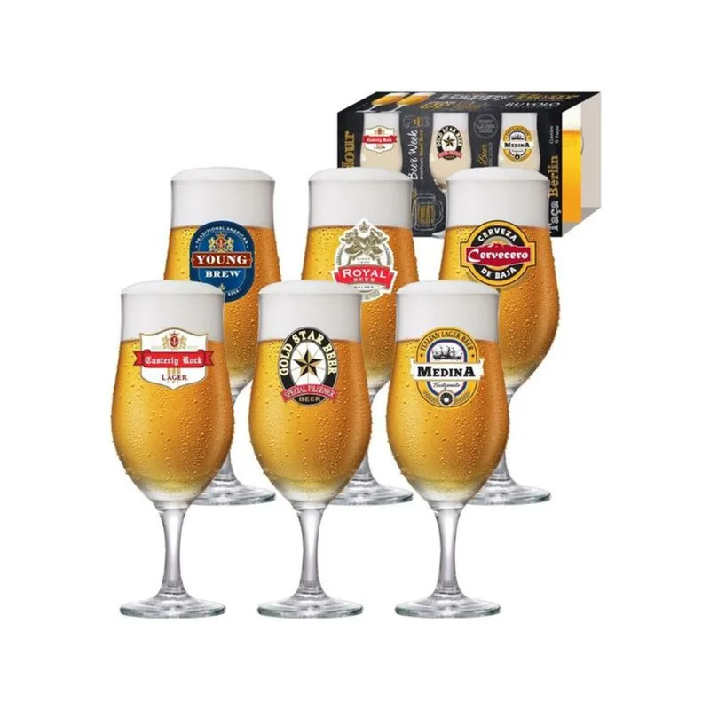 Jogo de Taças para Cerveja Vidro 330ml 6 Peças