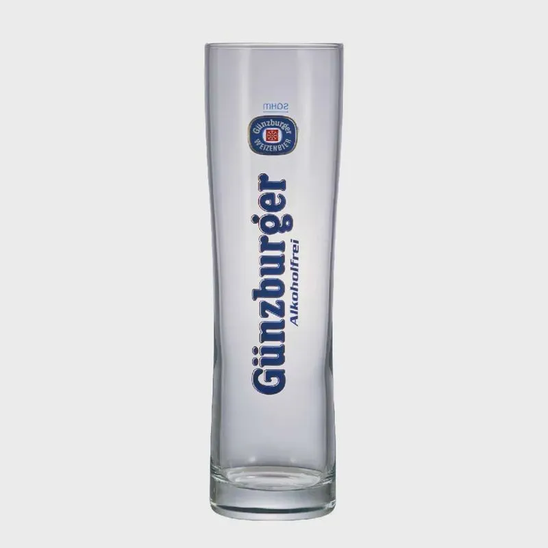 Copo Vidro Colecionável Cerveja Gunzburger Alkofolfrei 610ml
