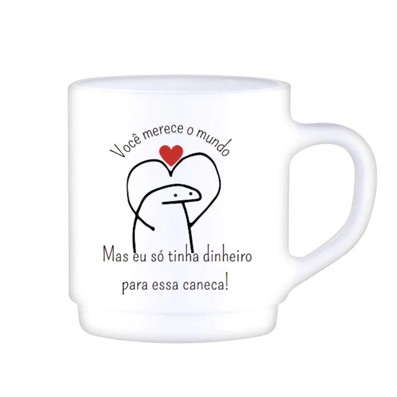 Caneca Mug Ruvolo "Você Merece o Mundo" 310ml