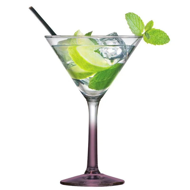 Taça Para Martini Ruvolo Haste Lilás 225 ML