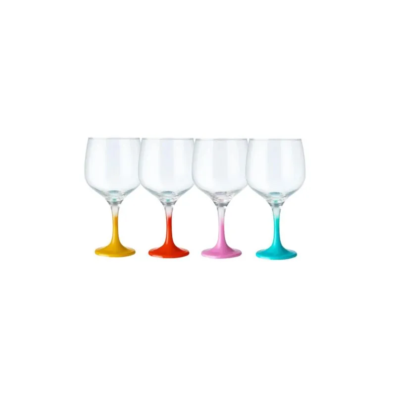 Kit 2 Taças Gin Summer Com Haste Colorida Sortida