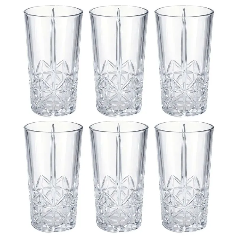 Jogo de Copos 6 Peças 220ml em Vidro Ruvolo Jogo de Copos 6 Peças 220ml em Vidro Vista Home