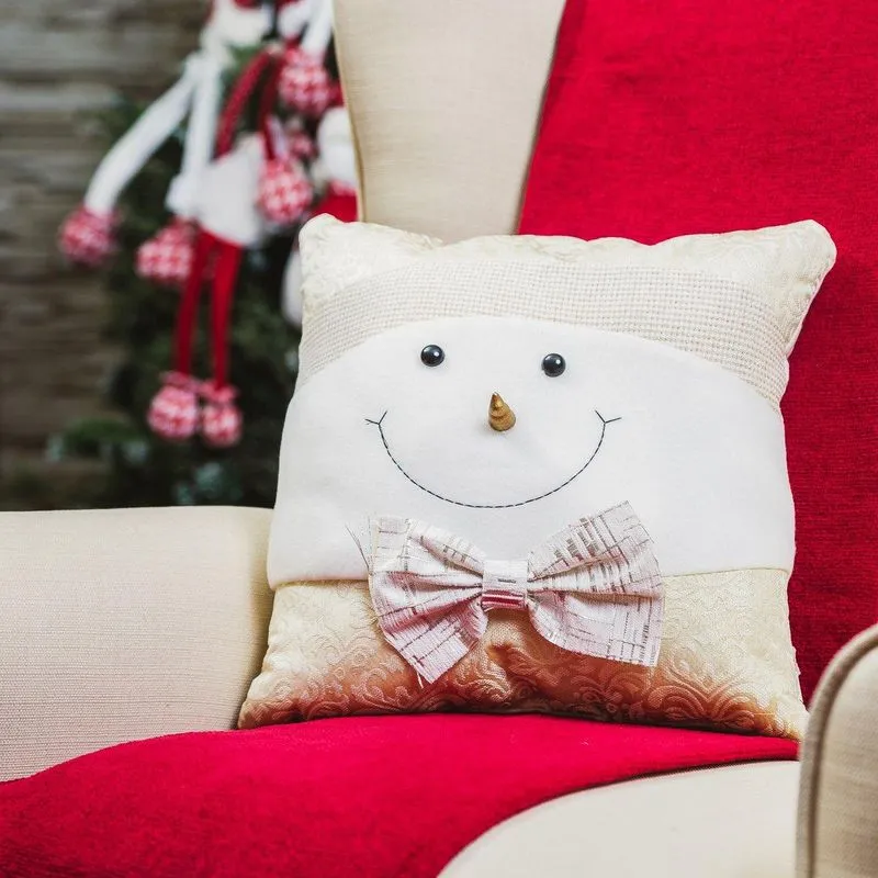 Almofada Boneco De Neve Dourado