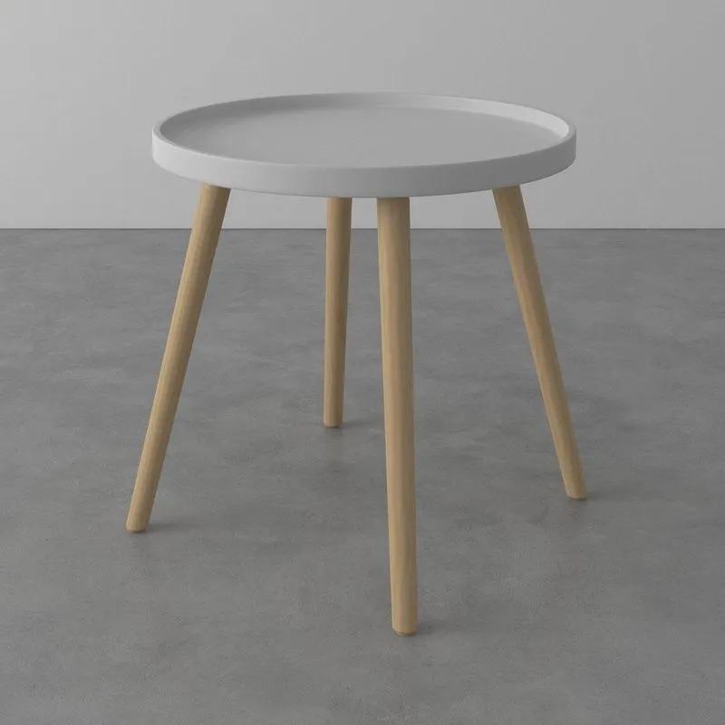 Mesa Lateral Jacob Branca D50cm
