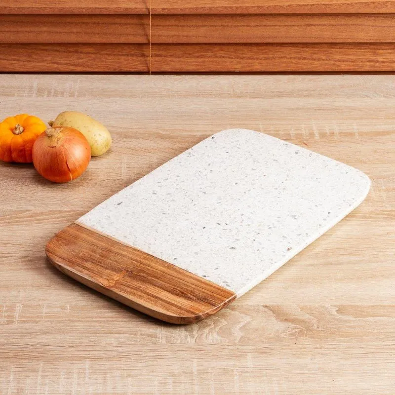 Tábua de Corte Marble Wood 23x38cm