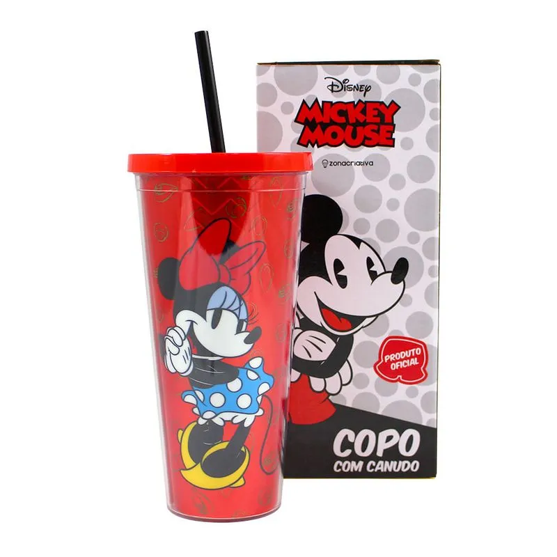 Copo canudo minnie
