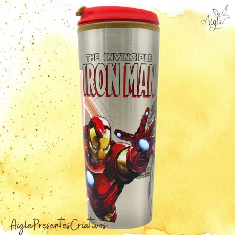 Copo Super Herói 450 Ml Homem De Ferro