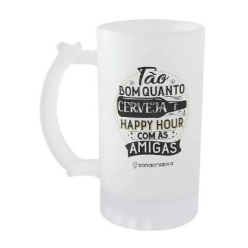 Caneca de Vidro tao bom quanto cerveja happy hour - Cor Transparente