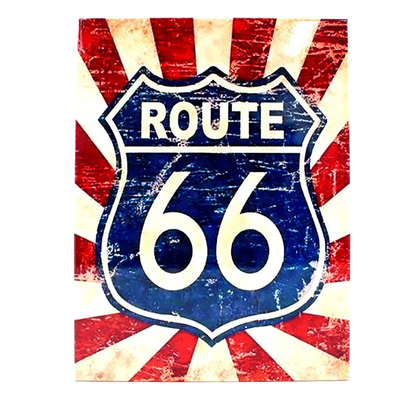 Placa de metal route 66